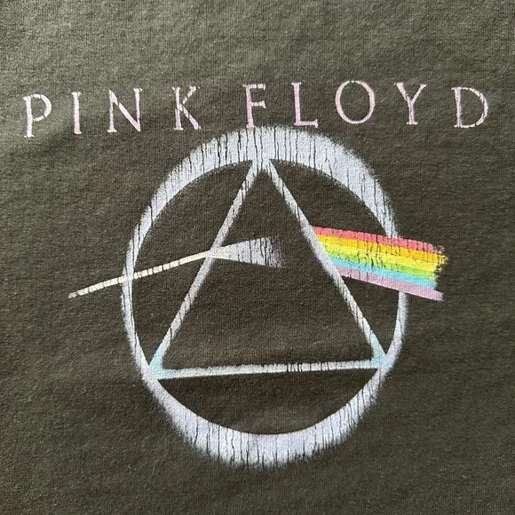 🌈 Pink Floyd cropped micro tee T-Shirt size small 🌈 - Picture 2 of 6